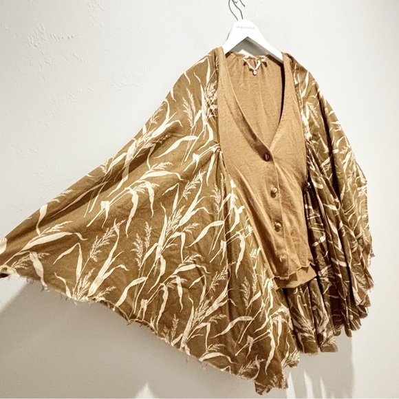 ANTHROPOLOGIE KNITTED & KNOTTED Women’s Brown Recall The Willow Cardigan Size XS - Picture 5 of 13